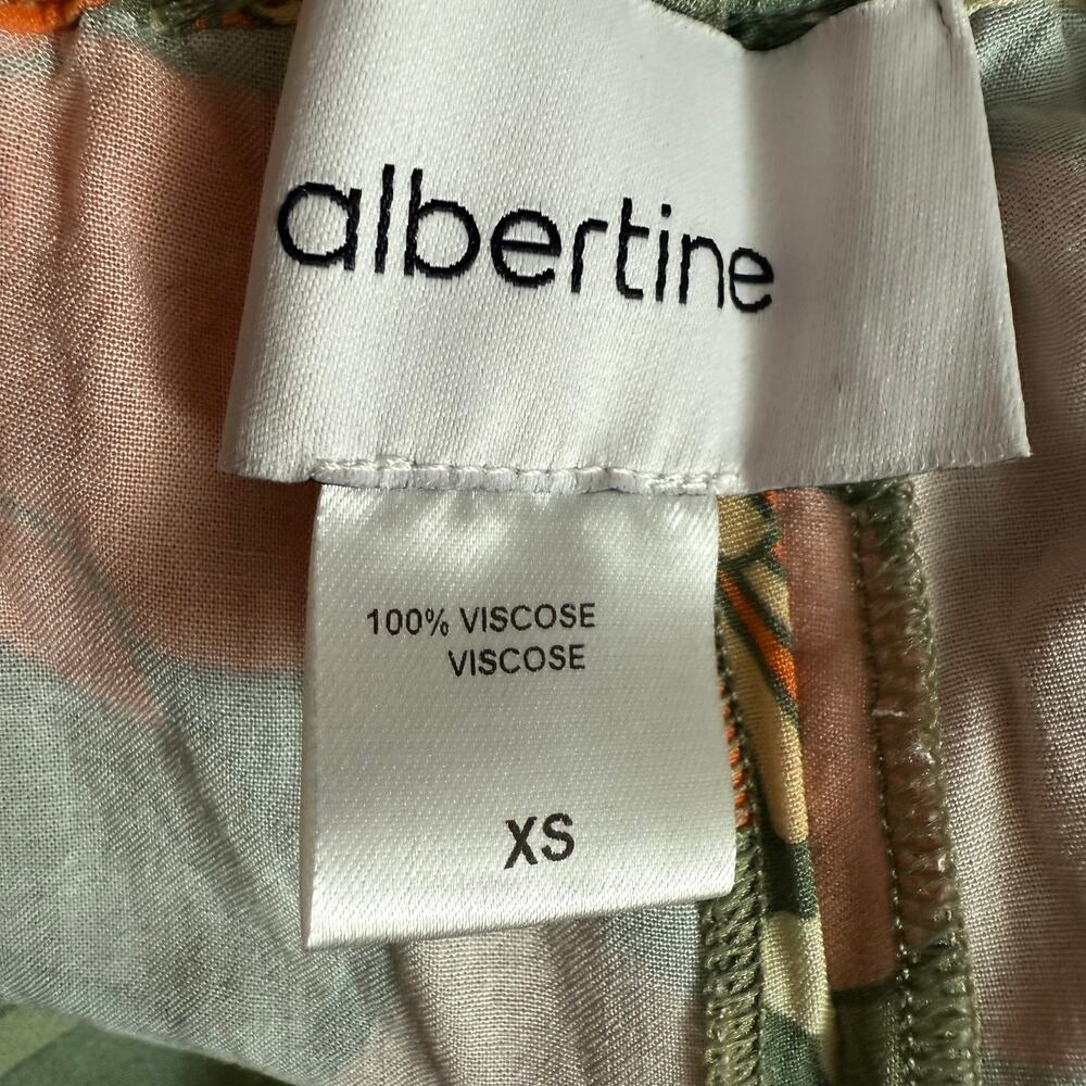 ALBERTINE Floral Bohemian Retro Pants Size XS 100% Viscose Elasticated Waistline - Picture 7 of 8
